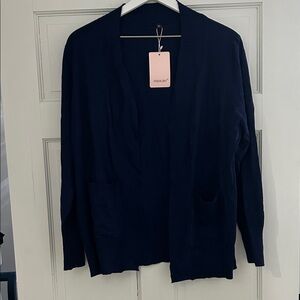 Women's Navy Cardigan Sweater